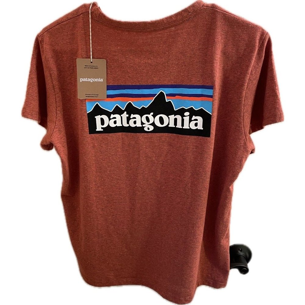 Patagonia Women's Logo Responsibili Tee Size Large (salmon) #37567